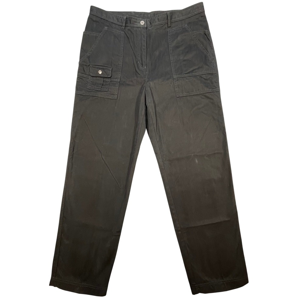 Lauren Ralph Lauren Black Utility Cargo Straight Leg Pants Women 14
